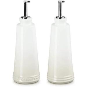 imageLe Creuset Signature Stoneware Oil ampamp Vinegar set 10 oz each WhiteMeringue