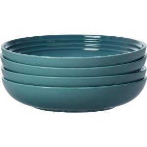 imageLe Creuset Stoneware Pasta Bowls White 975quot Set of 4Caribbean