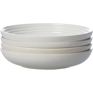 imageLe Creuset Stoneware Pasta Bowls White 975quot Set of 4White