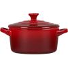 imageLe Creuset Stoneware Mini Round Cocotte 8 oz ArtichautCerise