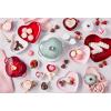imageLe Creuset Stoneware Mini Round Cocotte 8oz White with Gold Heart KnobPeche