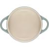 imageLe Creuset Stoneware Mini Round Cocotte 8oz White with Gold Heart KnobSea Salt