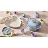 imageLe Creuset Stoneware Mini Round Cocotte 8oz White with Gold Heart KnobSea Salt