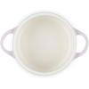 imageLe Creuset Stoneware Mini Round Cocotte 8oz White with Gold Heart KnobShallot