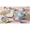 imageLe Creuset Stoneware Mini Round Cocotte 8oz White with Gold Heart KnobShallot