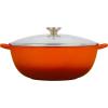 imageLe Creuset Enameled Cast Iron Chefs Oven with Glass Lid 75 qt CeriseFlame