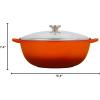 imageLe Creuset Enameled Cast Iron Chefs Oven with Glass Lid 75 qt CeriseFlame