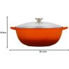 imageLe Creuset Enameled Cast Iron Chefs Oven with Glass Lid 75 qt CeriseFlame