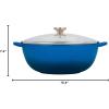 imageLe Creuset Enameled Cast Iron Chefs Oven with Glass Lid 75 qt CeriseMarseille