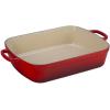 imageLe Creuset Enameled Cast Iron Signature Rectangular Roaster 7 qt 128quot x 187quot CeriseDeep Teal