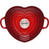 imageLe Creuset Signature Enameled Cast Iron Figural Heart Cocotte 2 Quart Sea Salt with Stainless Steel KnobCerise