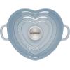 imageLe Creuset Signature Enameled Cast Iron Figural Heart Cocotte 2 Quart Sea Salt with Stainless Steel KnobCoastal Blue