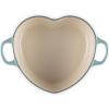 imageLe Creuset Signature Enameled Cast Iron Figural Heart Cocotte 2 Quart Sea Salt with Stainless Steel KnobSea Salt