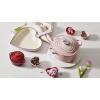 imageLe Creuset Signature Enameled Cast Iron Figural Heart Cocotte 2 Quart Sea Salt with Stainless Steel KnobShell Pink