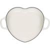 imageLe Creuset Signature Enameled Cast Iron Figural Heart Cocotte 2 Quart Sea Salt with Stainless Steel KnobWhite