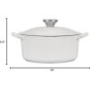 imageLe Creuset Signature Enameled Cast Iron Figural Heart Cocotte 2 Quart Sea Salt with Stainless Steel KnobWhite
