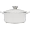 imageLe Creuset Signature Enameled Cast Iron Figural Heart Cocotte 2 Quart Sea Salt with Stainless Steel KnobWhite