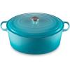 imageLe Creuset Signature Enameled Cast Iron Oval Dutch Oven 675qt PecheCaribbean