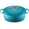 imageLe Creuset Signature Enameled Cast Iron Oval Dutch Oven 675qt PecheCaribbean