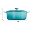 imageLe Creuset Signature Enameled Cast Iron Oval Dutch Oven 675qt PecheCaribbean