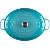 imageLe Creuset Signature Enameled Cast Iron Oval Dutch Oven 675qt PecheCaribbean