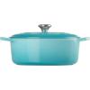 imageLe Creuset Signature Enameled Cast Iron Oval Dutch Oven 675qt PecheCaribbean