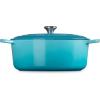imageLe Creuset Signature Enameled Cast Iron Oval Dutch Oven 675qt PecheCaribbean