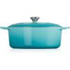 imageLe Creuset Signature Enameled Cast Iron Oval Dutch Oven 675qt PecheCaribbean