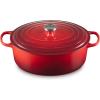 imageLe Creuset Signature Enameled Cast Iron Oval Dutch Oven 675qt PecheCerise