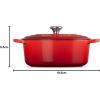 imageLe Creuset Signature Enameled Cast Iron Oval Dutch Oven 675qt PecheCerise