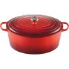 imageLe Creuset Signature Enameled Cast Iron Oval Dutch Oven 675qt PecheCerise