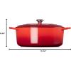 imageLe Creuset Signature Enameled Cast Iron Oval Dutch Oven 675qt PecheCerise