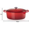 imageLe Creuset Signature Enameled Cast Iron Oval Dutch Oven 675qt PecheCerise