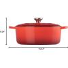 imageLe Creuset Signature Enameled Cast Iron Oval Dutch Oven 675qt PecheCerise