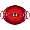 imageLe Creuset Signature Enameled Cast Iron Oval Dutch Oven 675qt PecheCerise