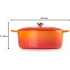 imageLe Creuset Signature Enameled Cast Iron Oval Dutch Oven 675qt PecheFlame