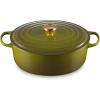 imageLe Creuset Signature Enameled Cast Iron Oval Dutch Oven 675qt PecheOlive