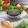 imageLe Creuset Signature Enameled Cast Iron Oval Dutch Oven 675qt PecheOyster