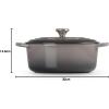 imageLe Creuset Signature Enameled Cast Iron Oval Dutch Oven 675qt PecheOyster