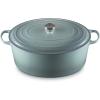 imageLe Creuset Signature Enameled Cast Iron Oval Dutch Oven 675qt PecheSea Salt
