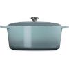 imageLe Creuset Signature Enameled Cast Iron Oval Dutch Oven 675qt PecheSea Salt