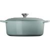 imageLe Creuset Signature Enameled Cast Iron Oval Dutch Oven 675qt PecheSea Salt