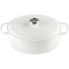 imageLe Creuset Signature Enameled Cast Iron Oval Dutch Oven 675qt PecheWhite