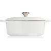 imageLe Creuset Signature Enameled Cast Iron Oval Dutch Oven 675qt PecheWhite
