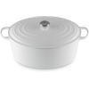 imageLe Creuset Signature Enameled Cast Iron Oval Dutch Oven 675qt PecheWhite