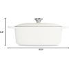 imageLe Creuset Signature Enameled Cast Iron Oval Dutch Oven 675qt PecheWhite