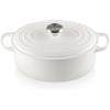 imageLe Creuset Signature Enameled Cast Iron Oval Dutch Oven 675qt PecheWhite