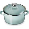 imageLe Creuset Enamel on Steel Traditional Petite Stockpot 38qt CeriseSea Salt