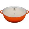 imageLe Creuset Enameled Cast Iron Chefs Oven with Glass Lid 75 qt CeriseFlame