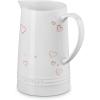 imageLe Creuset Mon Coeur Collection Stoneware Signature Pitcher 16 Qt White with Hearts